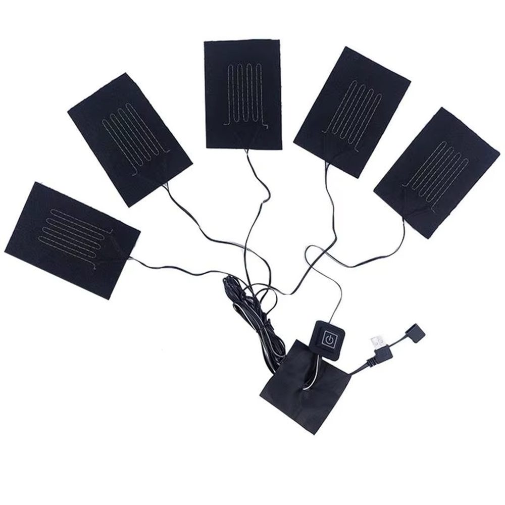 5 In 1 Electric USB Heating Pad Lightweight Portable Three-speed Adjustable USB Heating Pad For Clothes Vests Waists Abdomens Pant