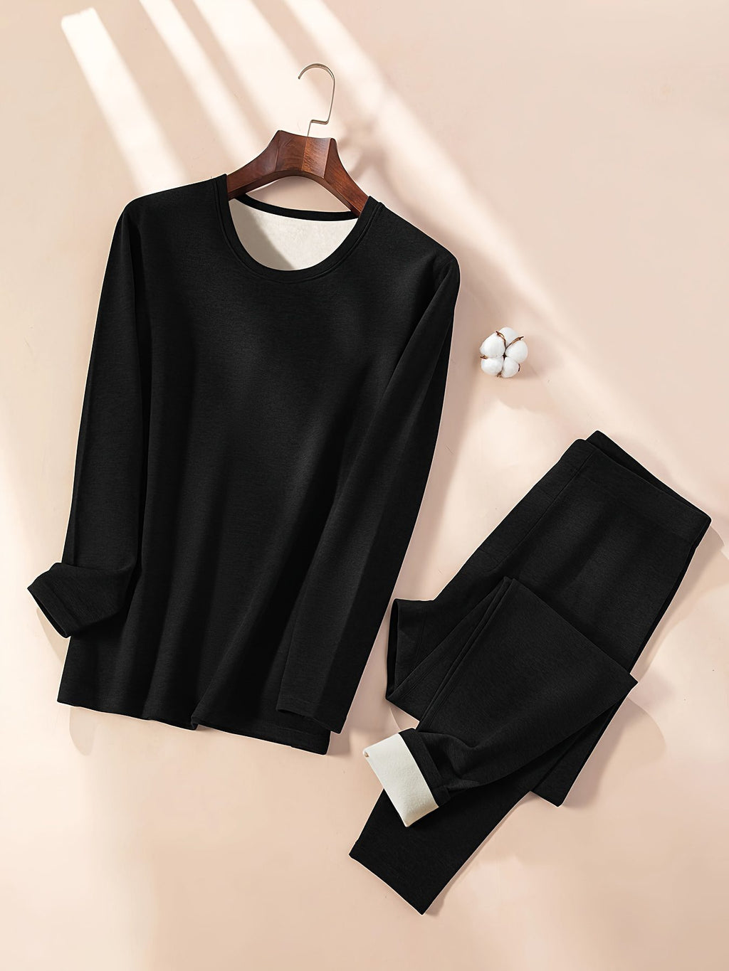 2Pcs Men Winter Thermal Wear, Thermal Underwear Set, Thermal Base Layer Set, Warmth Slim Body and High Elasticity Comfortable and Breathable Long Sleeve Crew Neck Bottom Shirts Tops & Pants Men’s Thermal Clothing