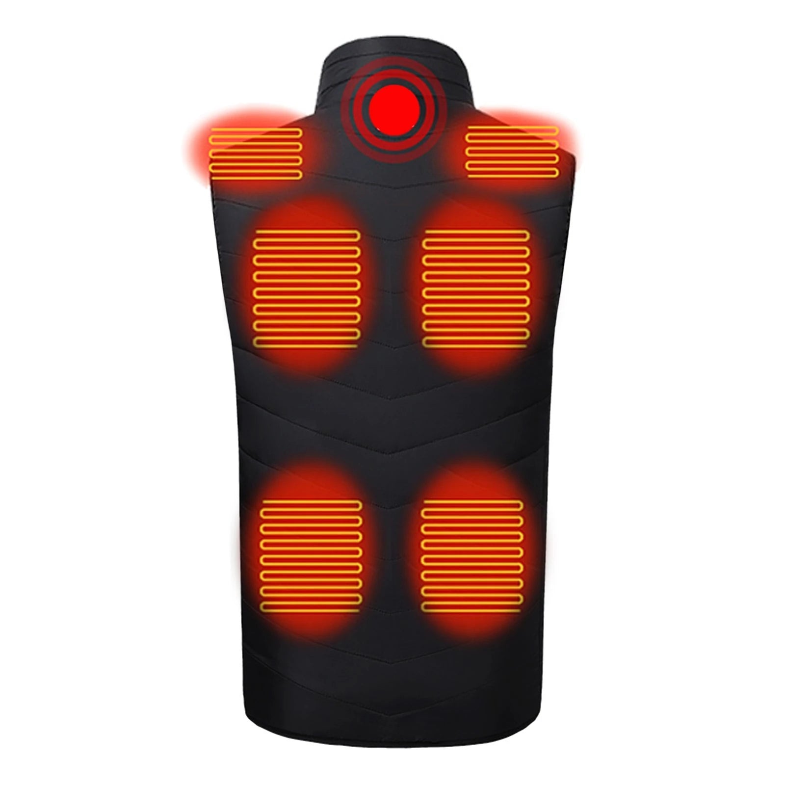 HV-11S Unisex 11 Heating Area Vest 3-Gears Heated Jackets USB Electric Thermal Clothing Winter Warm Vest Outdoor Heat Coat Clothing for Winter Skiing Camping