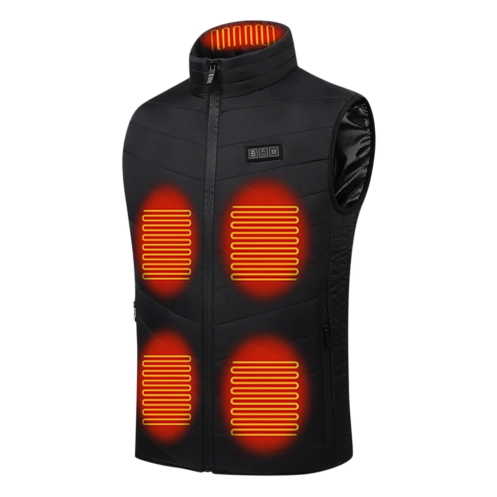 HV-11S Unisex 11 Heating Area Vest 3-Gears Heated Jackets USB Electric Thermal Clothing Winter Warm Vest Outdoor Heat Coat Clothing for Winter Skiing Camping