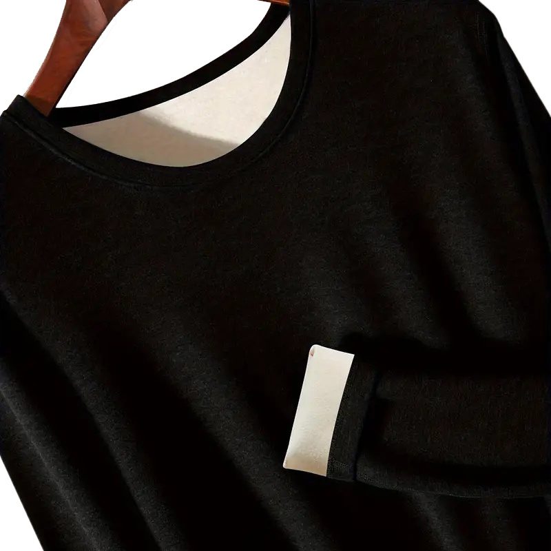 2Pcs Men Winter Thermal Wear, Thermal Underwear Set, Thermal Base Layer Set, Warmth Slim Body and High Elasticity Comfortable and Breathable Long Sleeve Crew Neck Bottom Shirts Tops & Pants Men’s Thermal Clothing