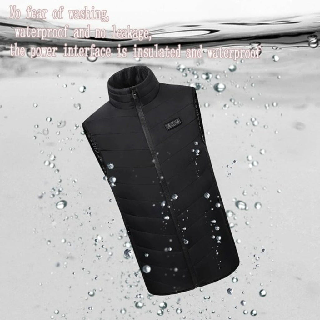 HV-11S Unisex 11 Heating Area Vest 3-Gears Heated Jackets USB Electric Thermal Clothing Winter Warm Vest Outdoor Heat Coat Clothing for Winter Skiing Camping