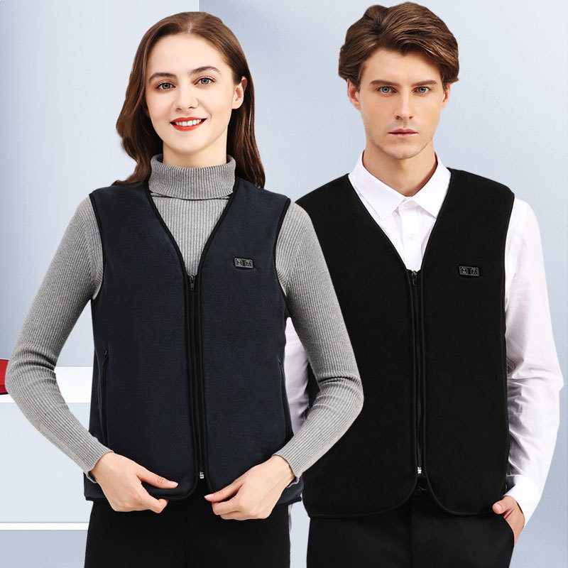 HS-10 10 Areas Smart Heating Vest 3 Gear Temperature USB Charging Winter Warmth Cold-proof Waistcoat for Men Women Elderly People