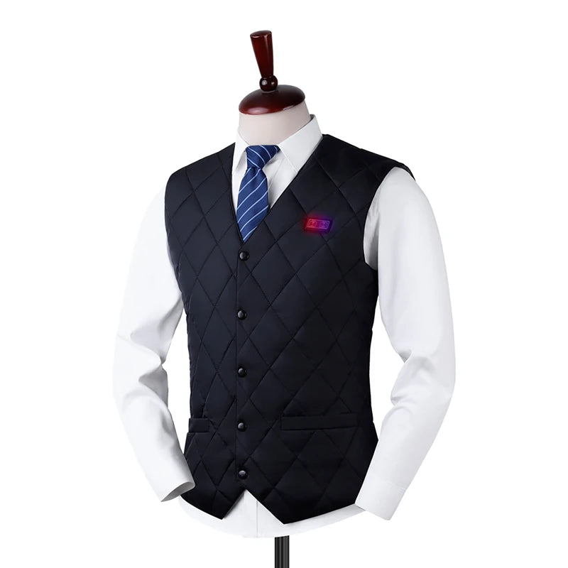 HV-16A Heating Vest 16 Heated Zones Trible Gears Temperature Level Control Thermal Winter USB Electric Heating Jacket for Camping Hiking