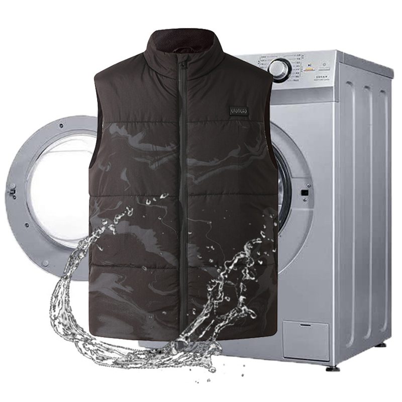 HV-06 Smart Heated Vest 6 Heating Zones USB Rechargeable Polyester Washable Winter Electric Heating Vest Outdoor Work Warm Clothing