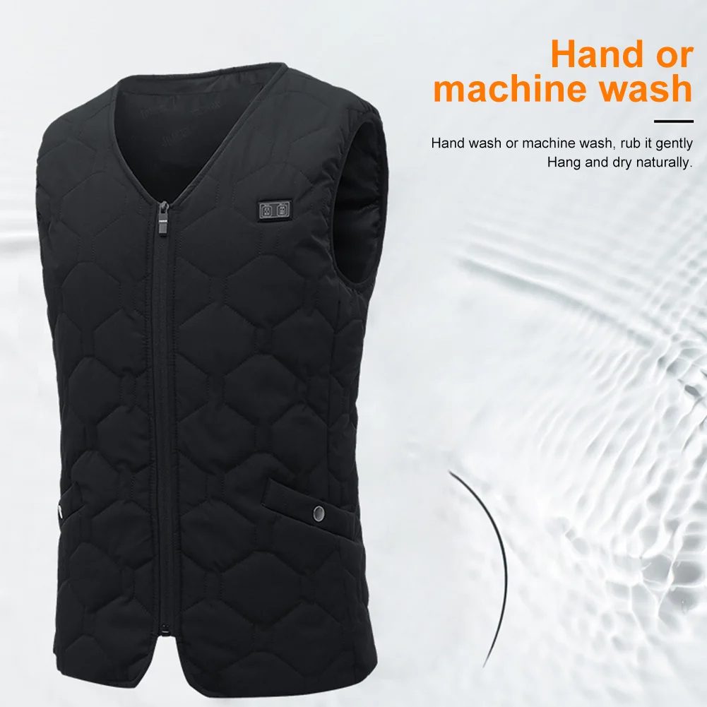 HV-20 Smart Heated Vest 20 Heating Areas Oversized Women Men Winter Vest Self Heating Vest Usb Electric Thermal Vest Jacket Outdoor Vest