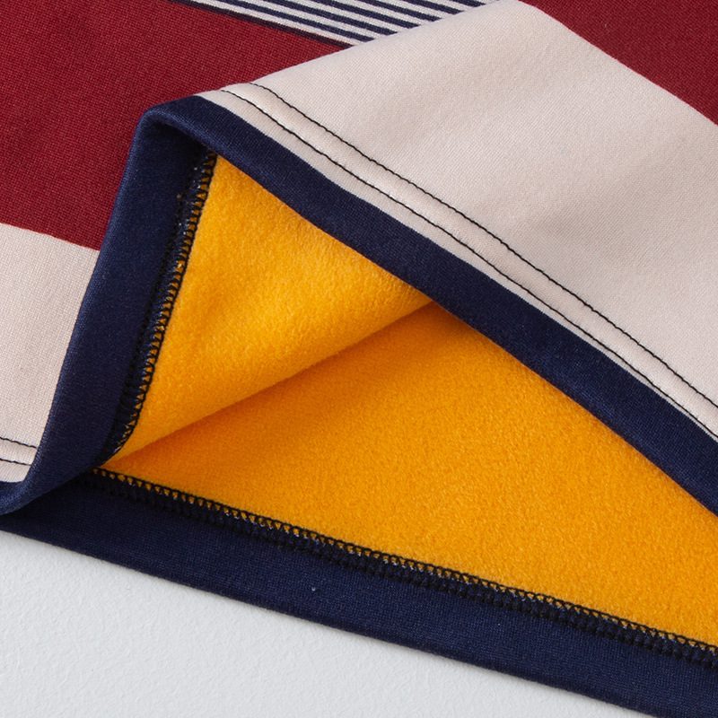 2 Pcs Men’s Striped Thermal Underwear, Compression Thermal Base Layer Set, Comfy Moisture Wicking & Breathable Basic Long Sleeve & Leggings Casual Men Warm Underwear Set, Long Johns Set, Men’s Thermal Clothing