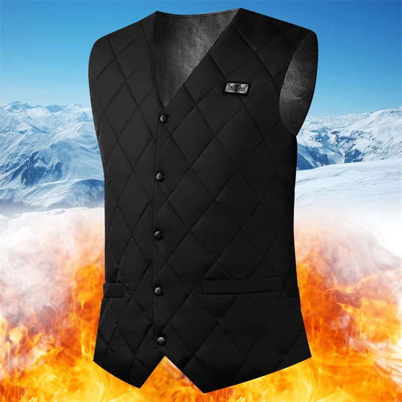 HV-16A Heating Vest 16 Heated Zones Trible Gears Temperature Level Control Thermal Winter USB Electric Heating Jacket for Camping Hiking