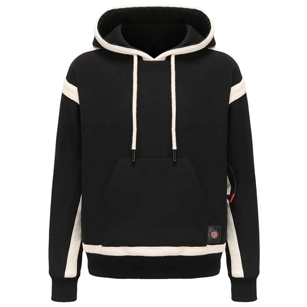 HS-09 Smart Heated Sweatshirt 9 Heating Areas Quick Heating USB Rechargeable Windproof Washable Safety Fashion Oversize Hoodie Jacket for Winter Outdoors Keep Warm