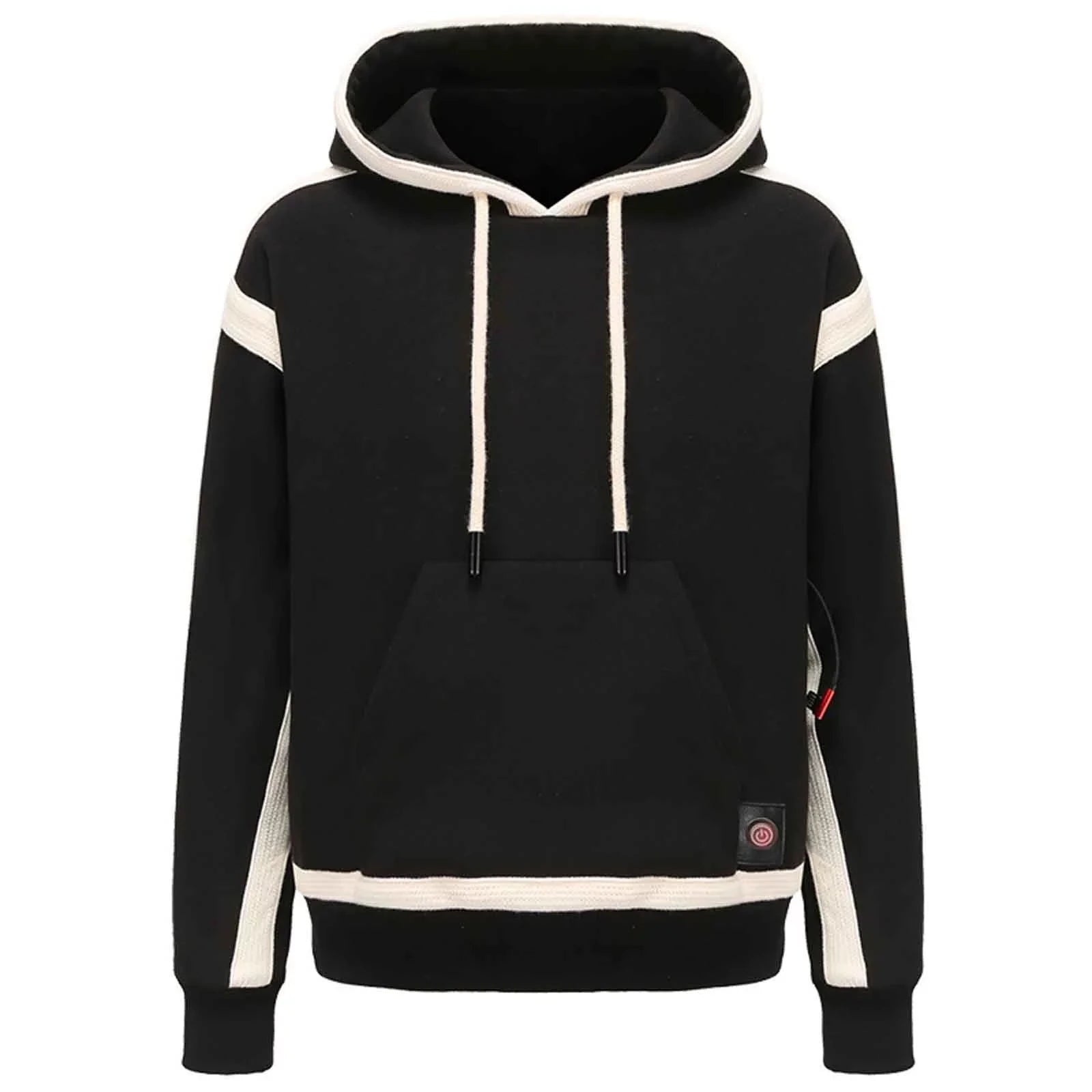 HS-09 Smart Heated Sweatshirt 9 Heating Areas Quick Heating USB Rechargeable Windproof Washable Safety Fashion Oversize Hoodie Jacket for Winter Outdoors Keep Warm